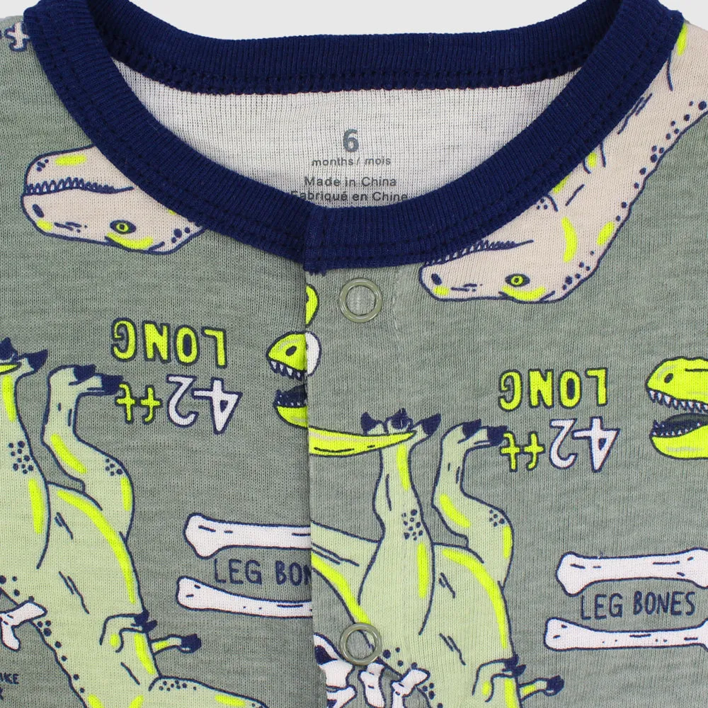 42 Ft Long Dinos Short-Sleeved Romper