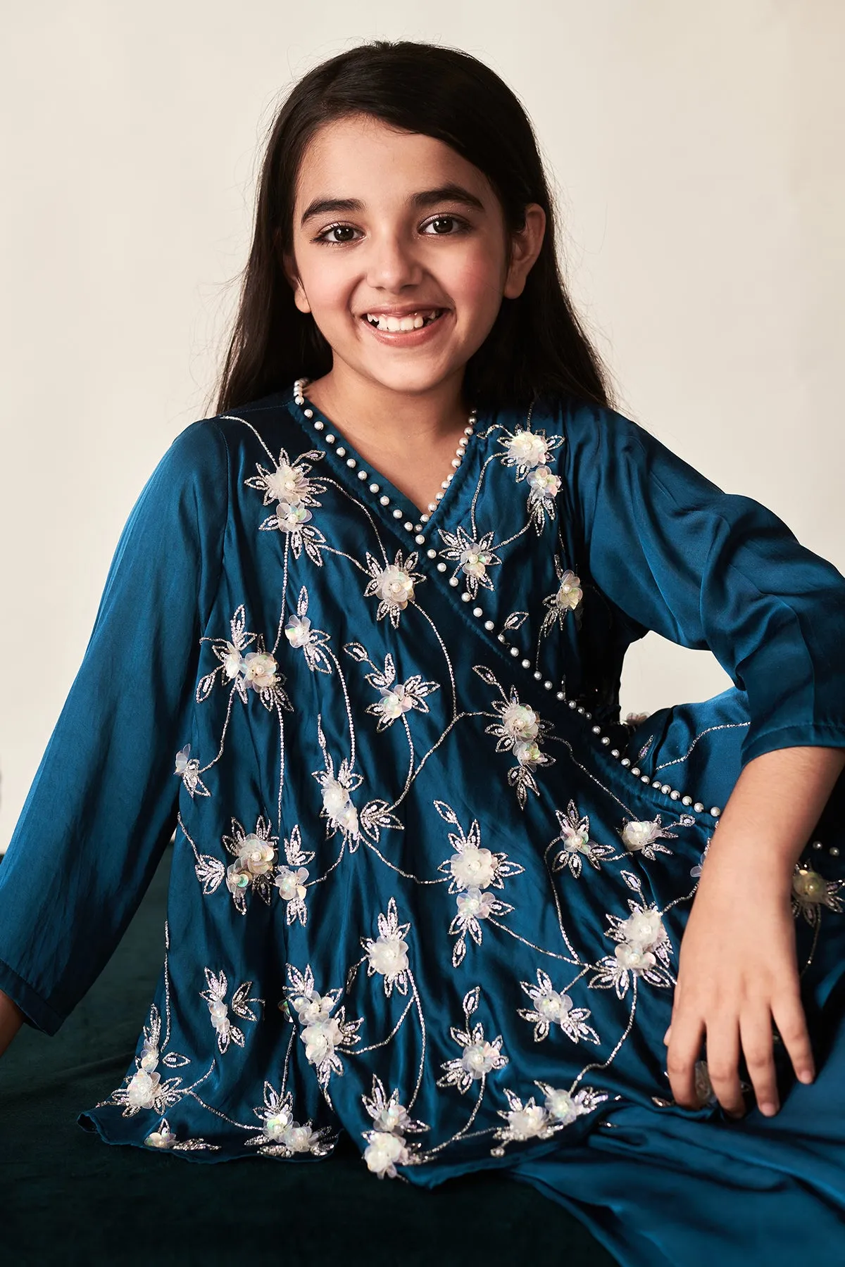 Aayat - Angrakha Set With Skirt And Inner - Set Of 3