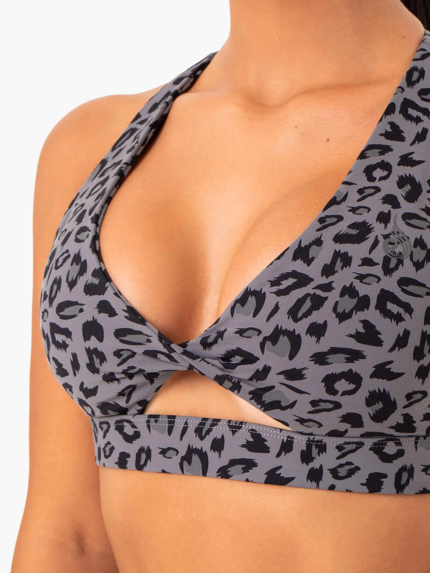 Adapt Twist Sports Bra - Grey Leopard