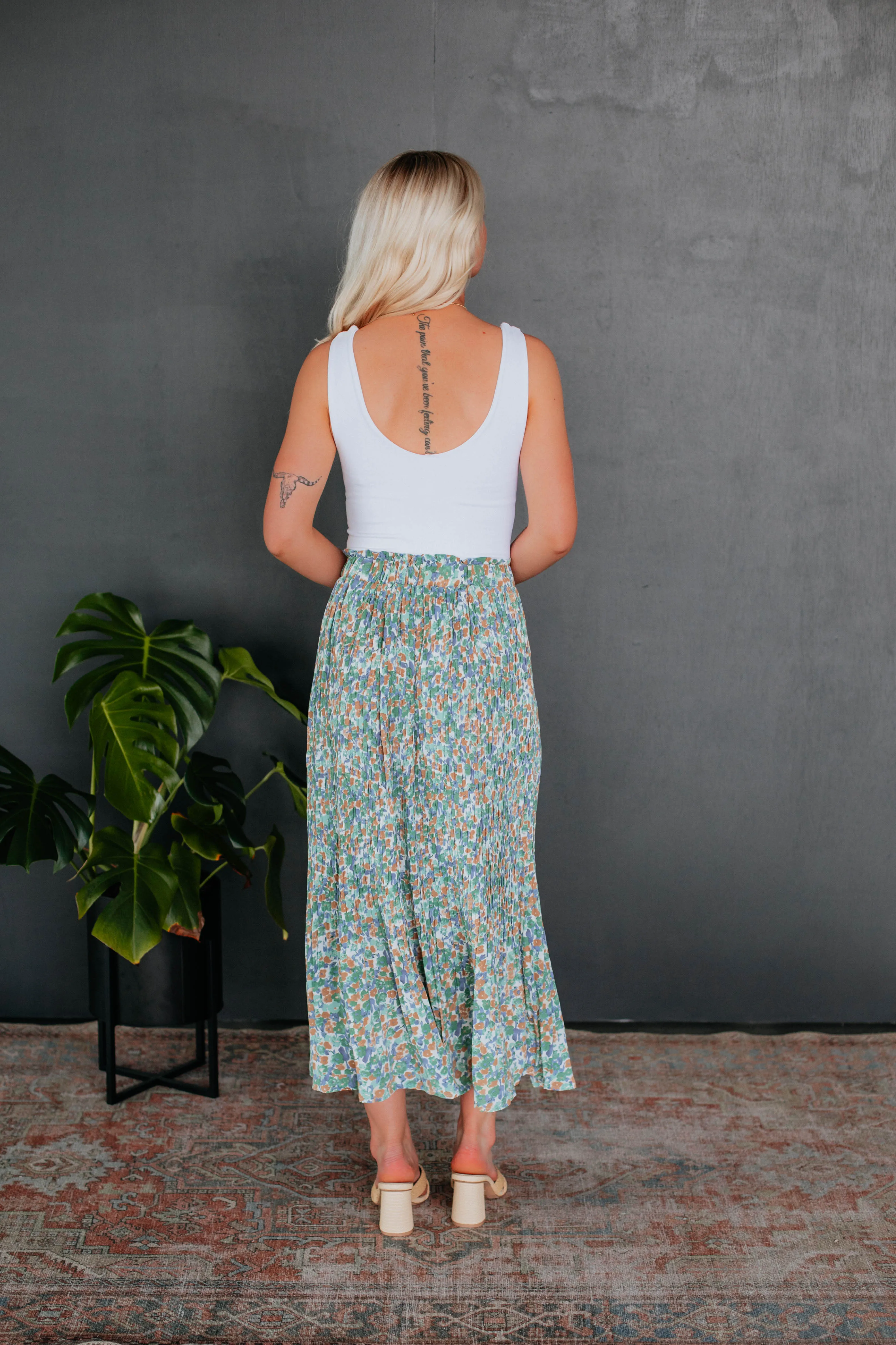 Addy Floral Skirt - Sage