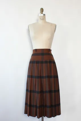 Agnes B. Box Plaid Skirt XS