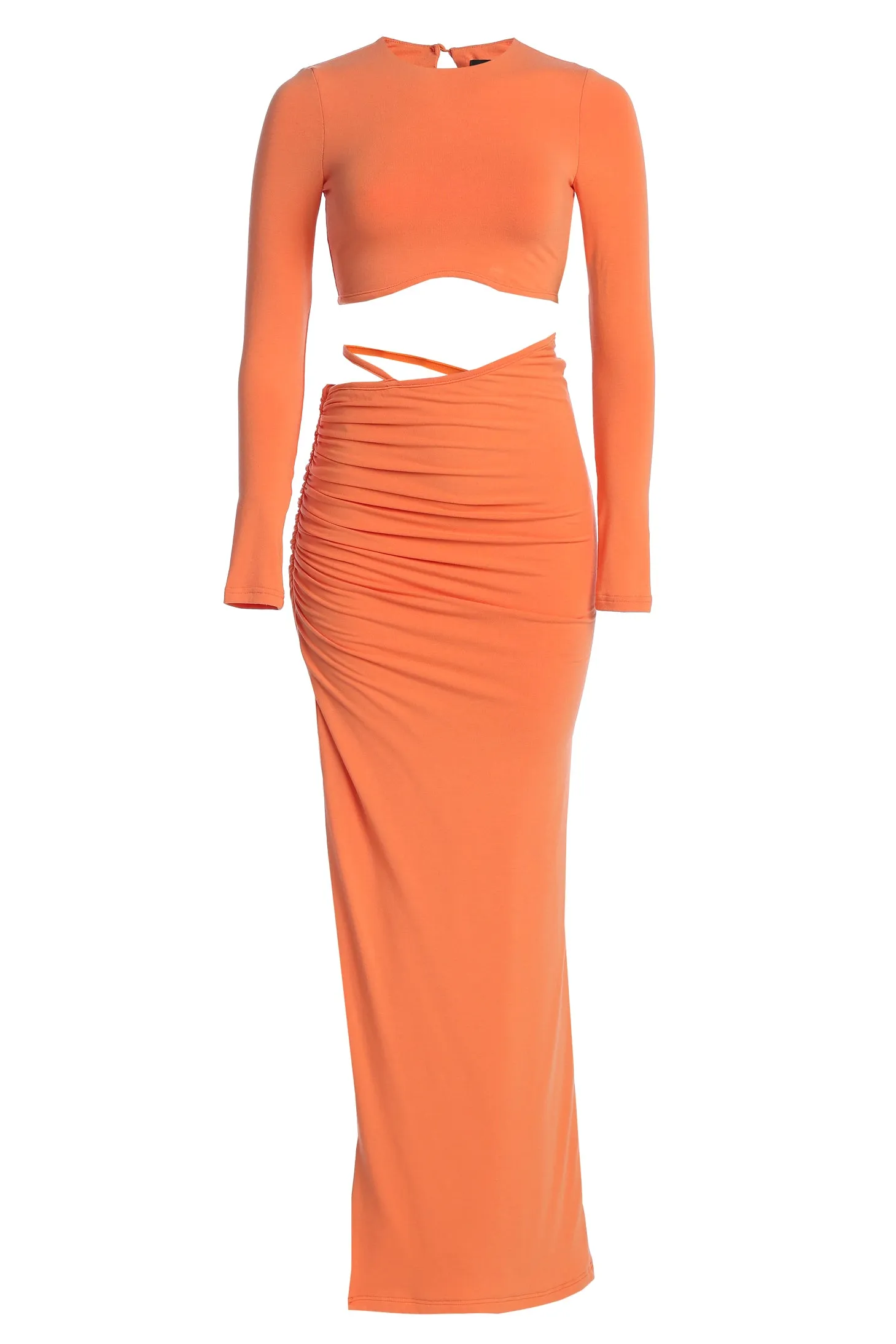 Apricot Verina Two Piece Skirt Set