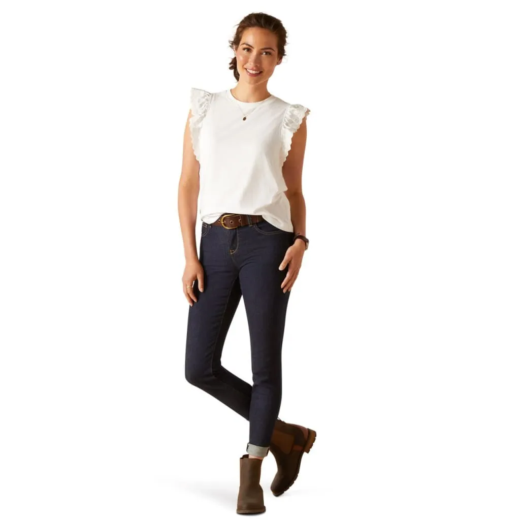 Ariat Ladies Ludlow Short Sleeved Top White