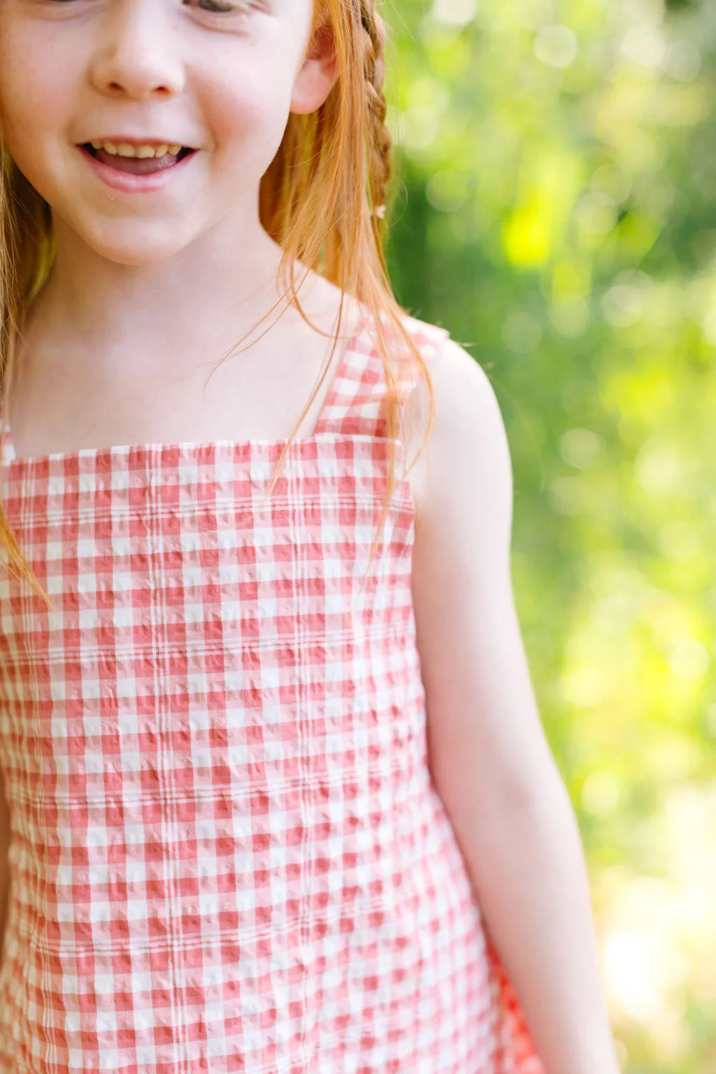 Beach Dress in Watermelon Plaid