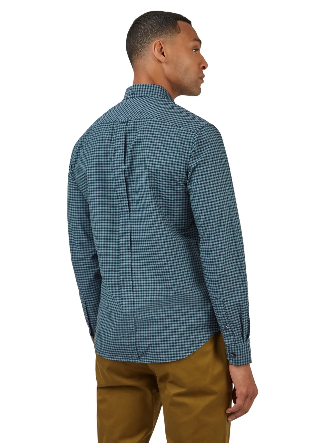 Ben Sherman Mens Gingham Check Shirt - Long Sleeved