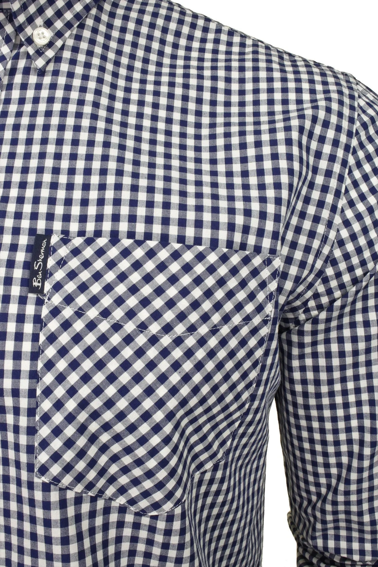 Ben Sherman Mens Gingham Check Shirt - Long Sleeved