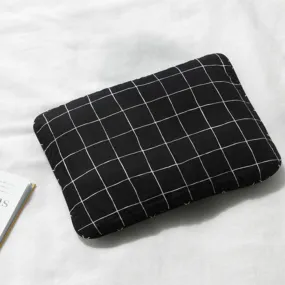 Borny Air Pillow Newborn Pillowcase Black Plaid