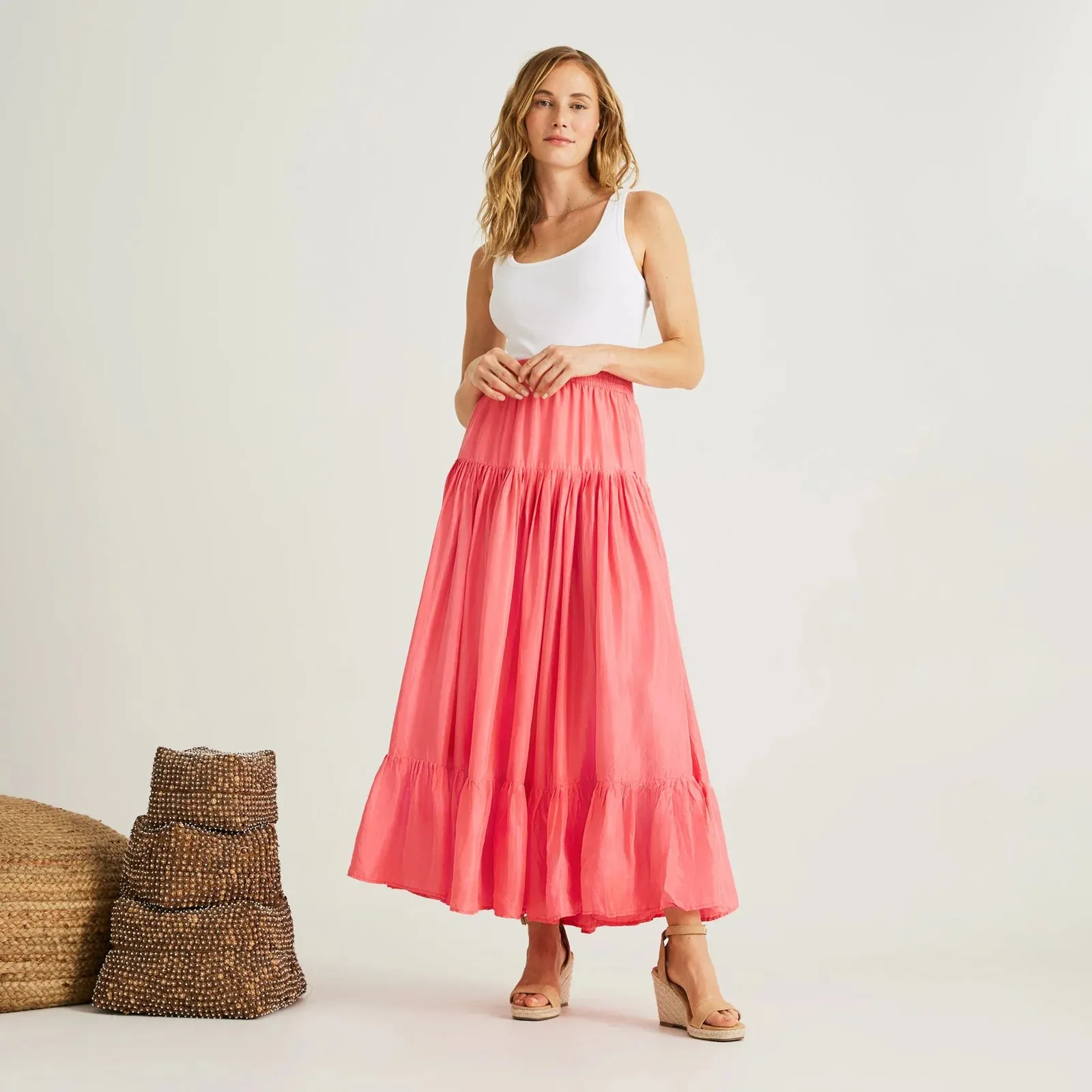 Calypso Lourdes Skirt - Coral