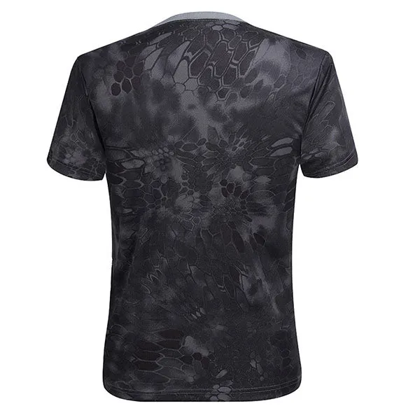 Camo Round Neck Short-sleeved Quick-drying Men's T-shirt