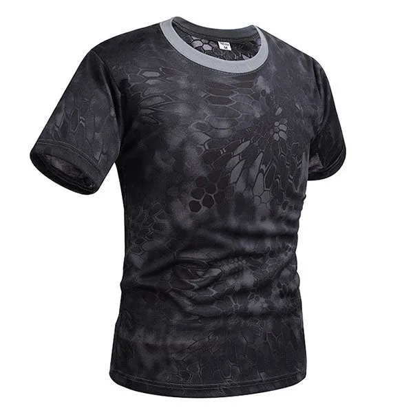 Camo Round Neck Short-sleeved Quick-drying Men's T-shirt