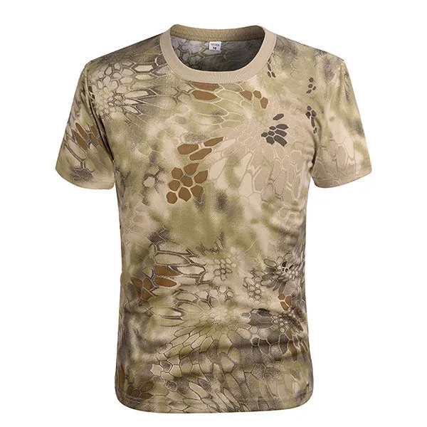 Camo Round Neck Short-sleeved Quick-drying Men's T-shirt