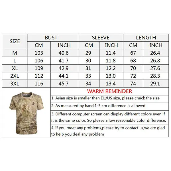 Camo Round Neck Short-sleeved Quick-drying Men's T-shirt