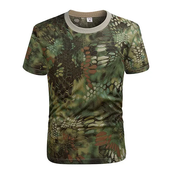 Camo Round Neck Short-sleeved Quick-drying Men's T-shirt