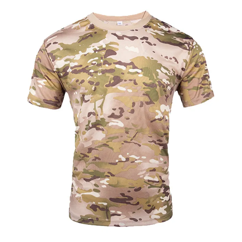 Camouflage Short-sleeved Men's  Quick-drying Training T-shirt