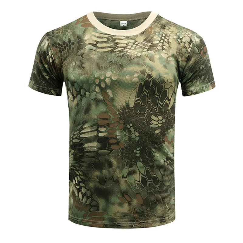 Camouflage Short-sleeved Men's  Quick-drying Training T-shirt