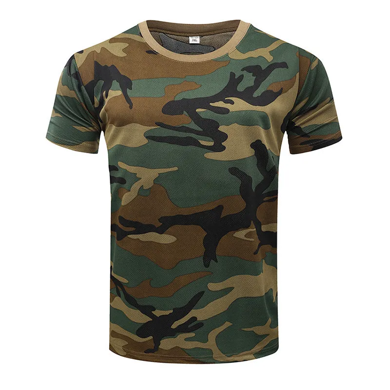 Camouflage Short-sleeved Men's  Quick-drying Training T-shirt