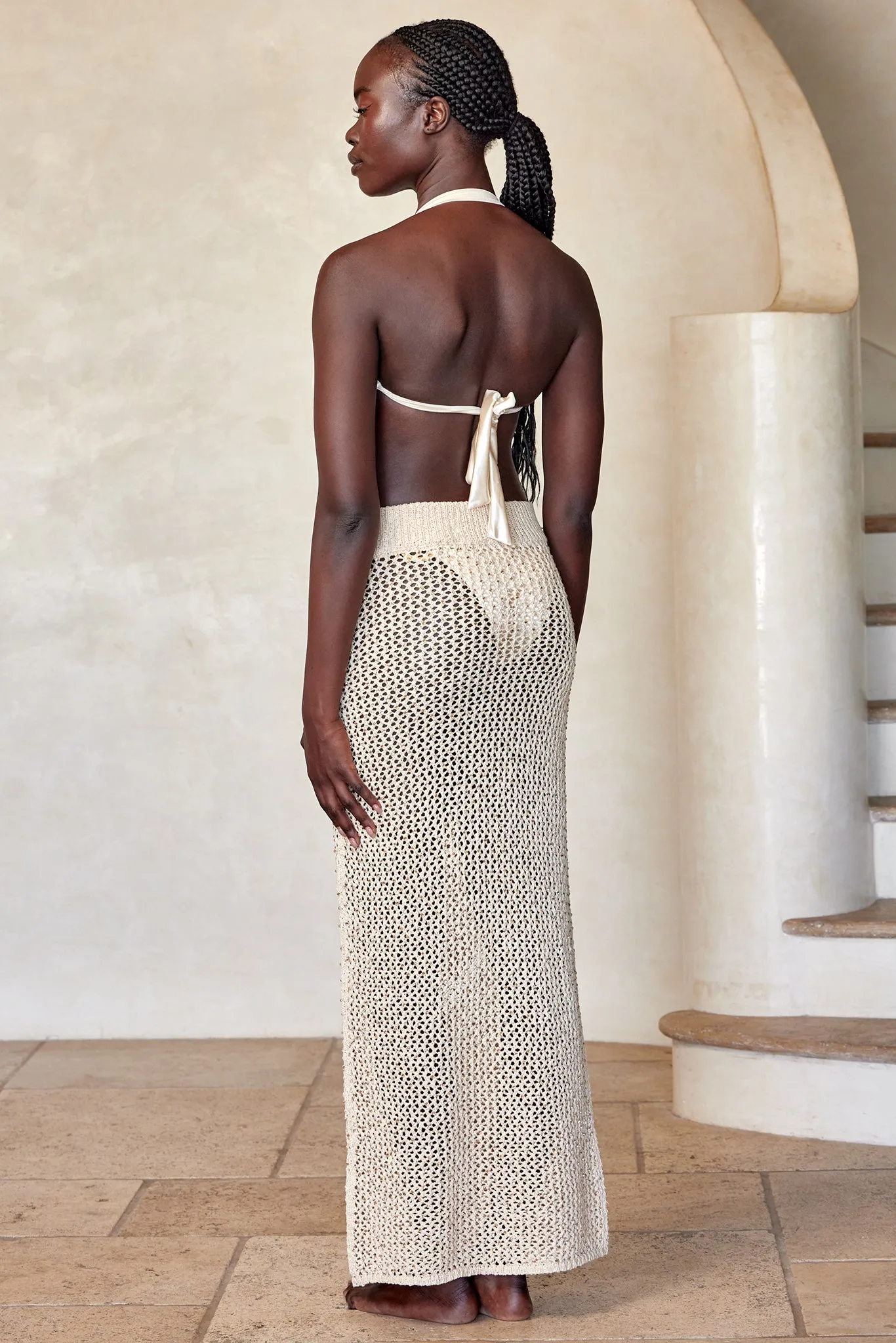 Cape May Skirt - Champagne Diamond Crochet