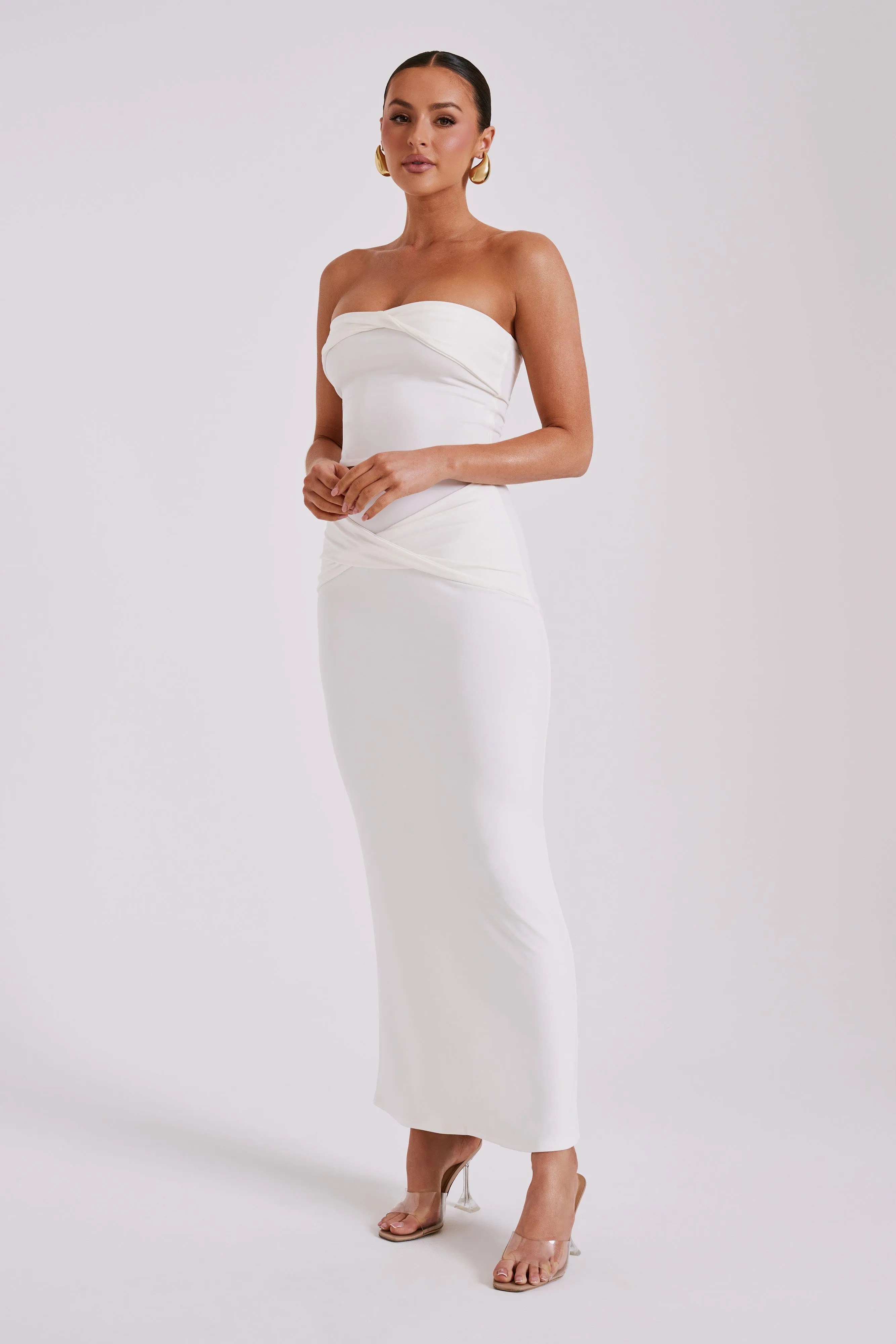 Ceri Maxi Twist Skirt - White