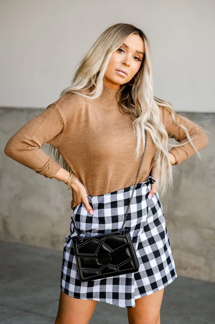 Cher Plaid Wrap Skirt