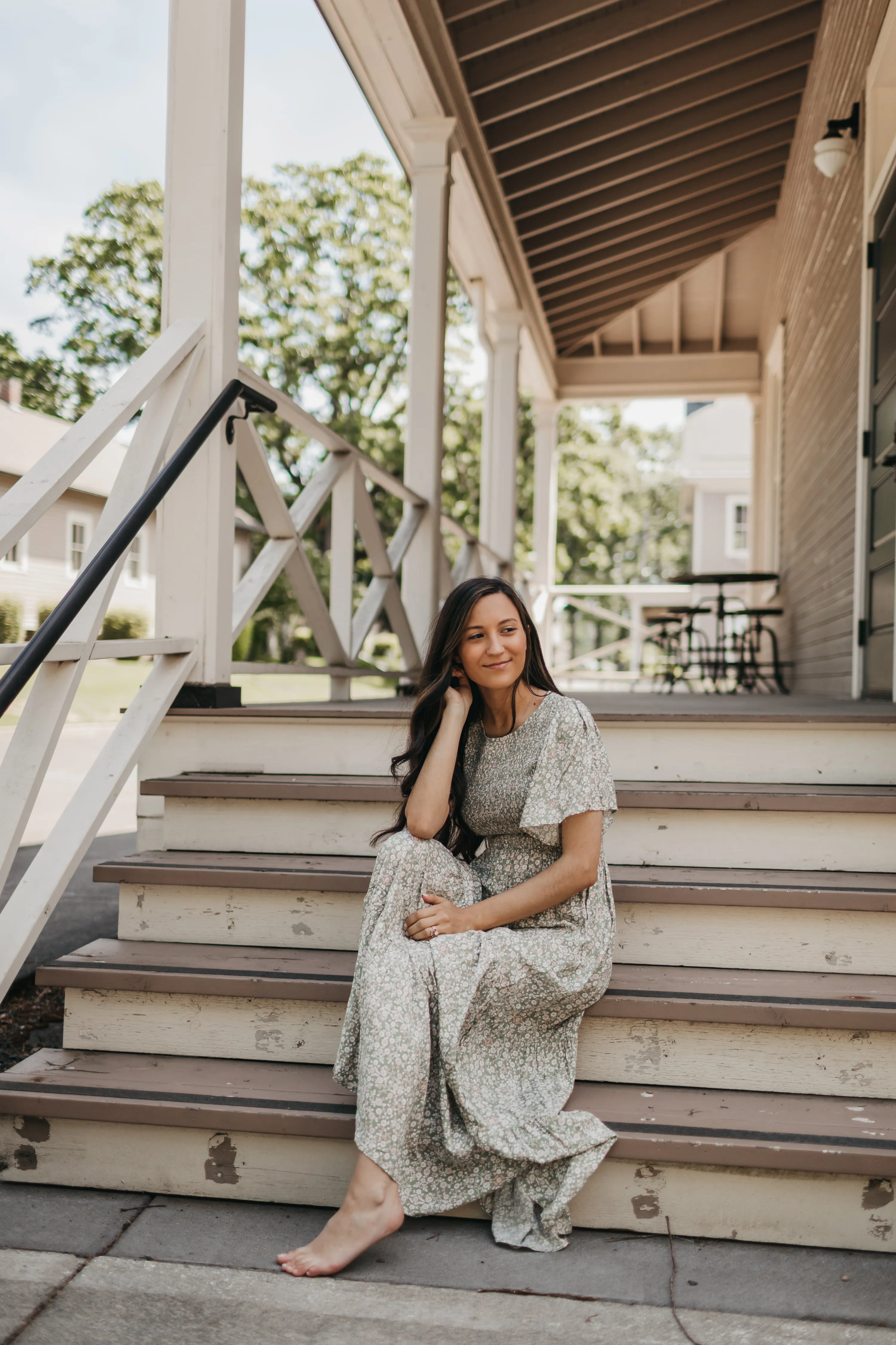 Collette Floral Maxi in Sage