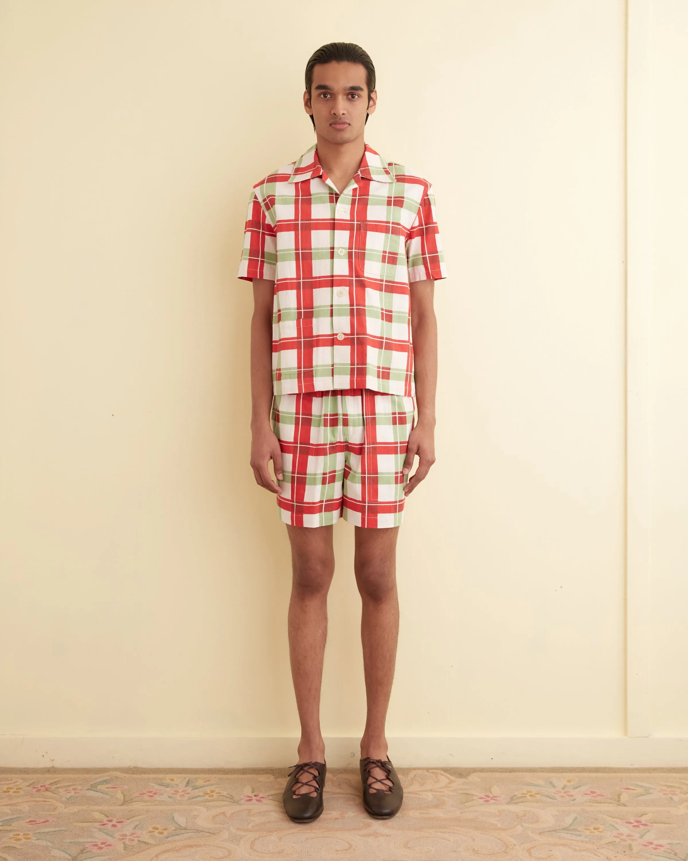 Complementary Plaid Short Sleeve Shirt