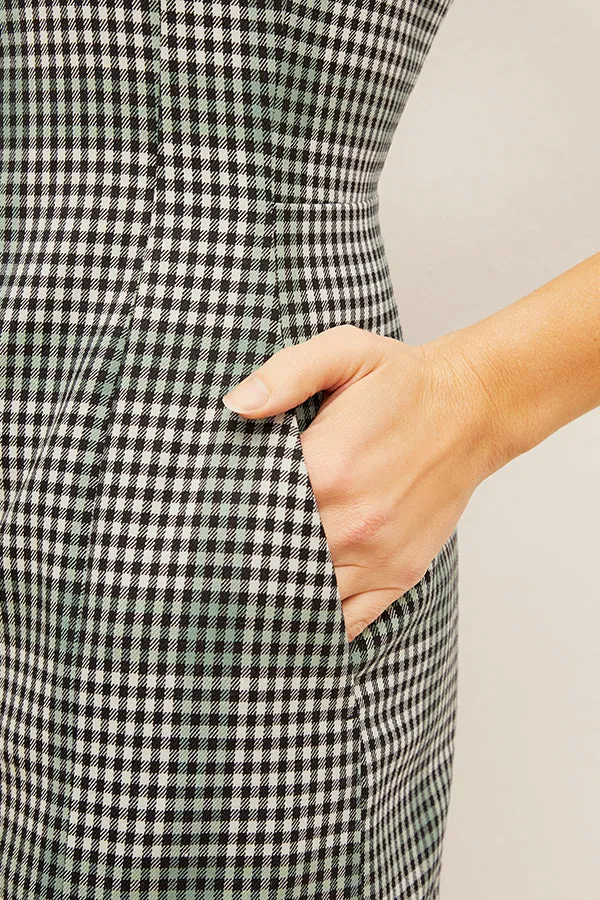 Constance Dress - Check Plaid Sharkskin :: Multi