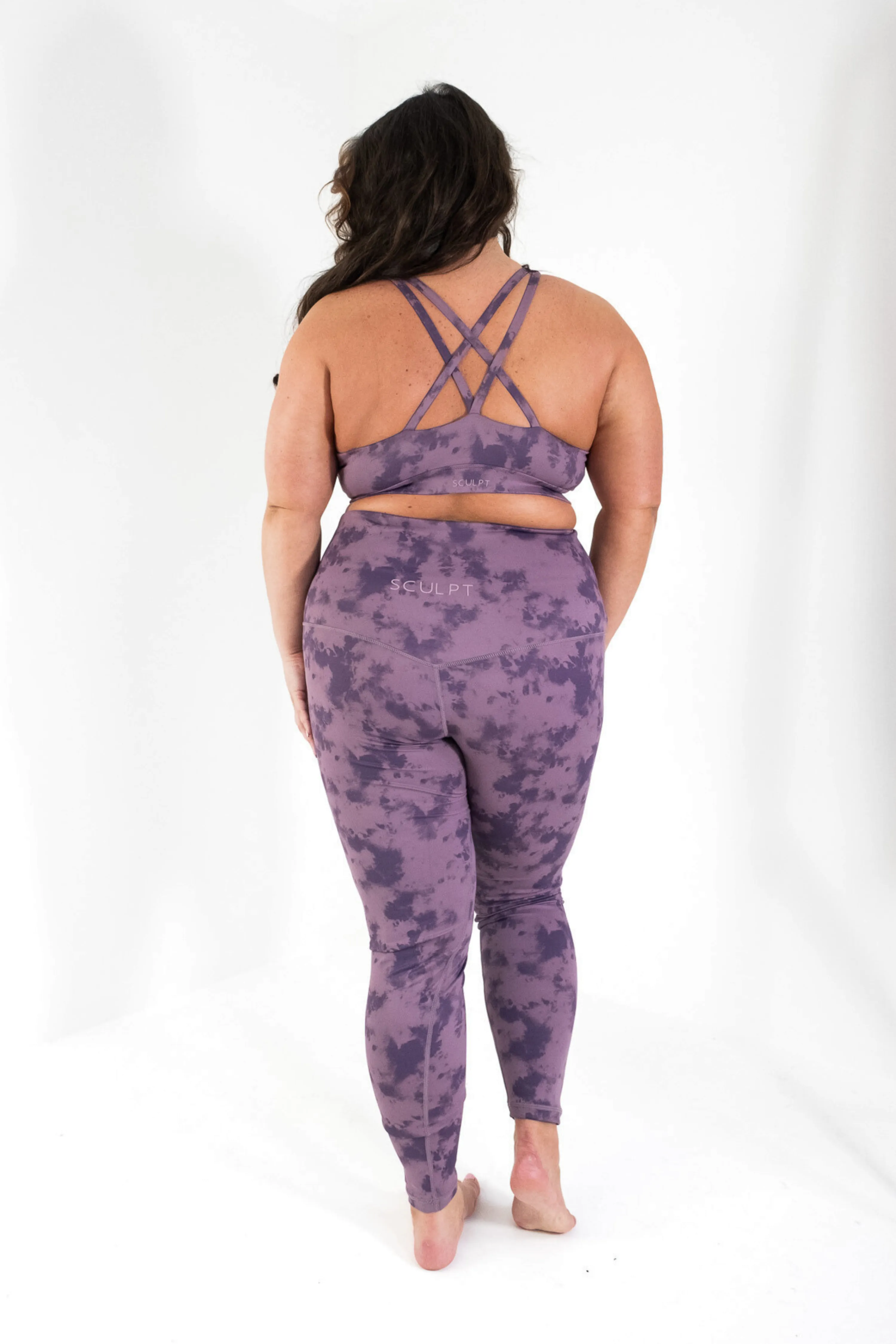 Cross Back Sports Bra Mauve Mist