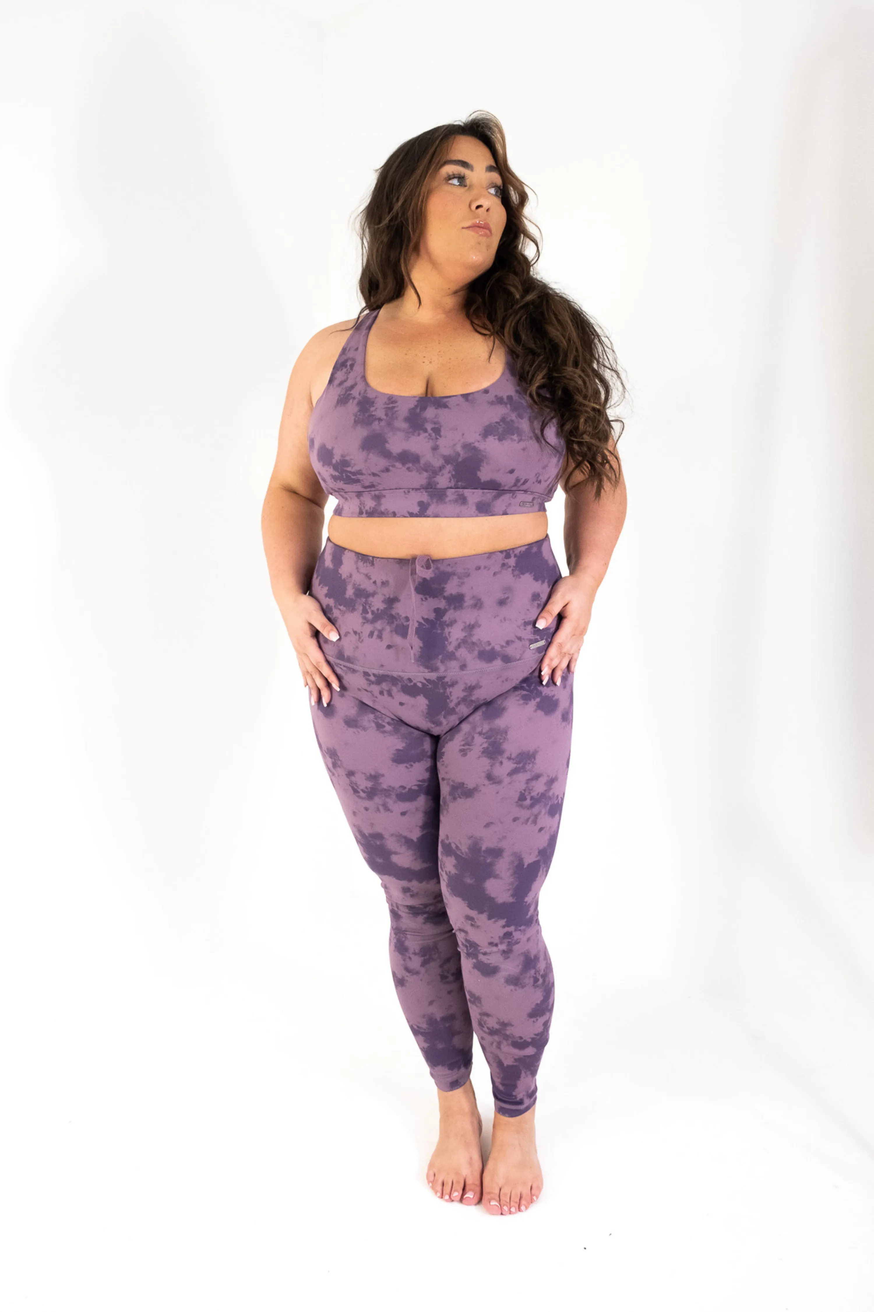 Cross Back Sports Bra Mauve Mist