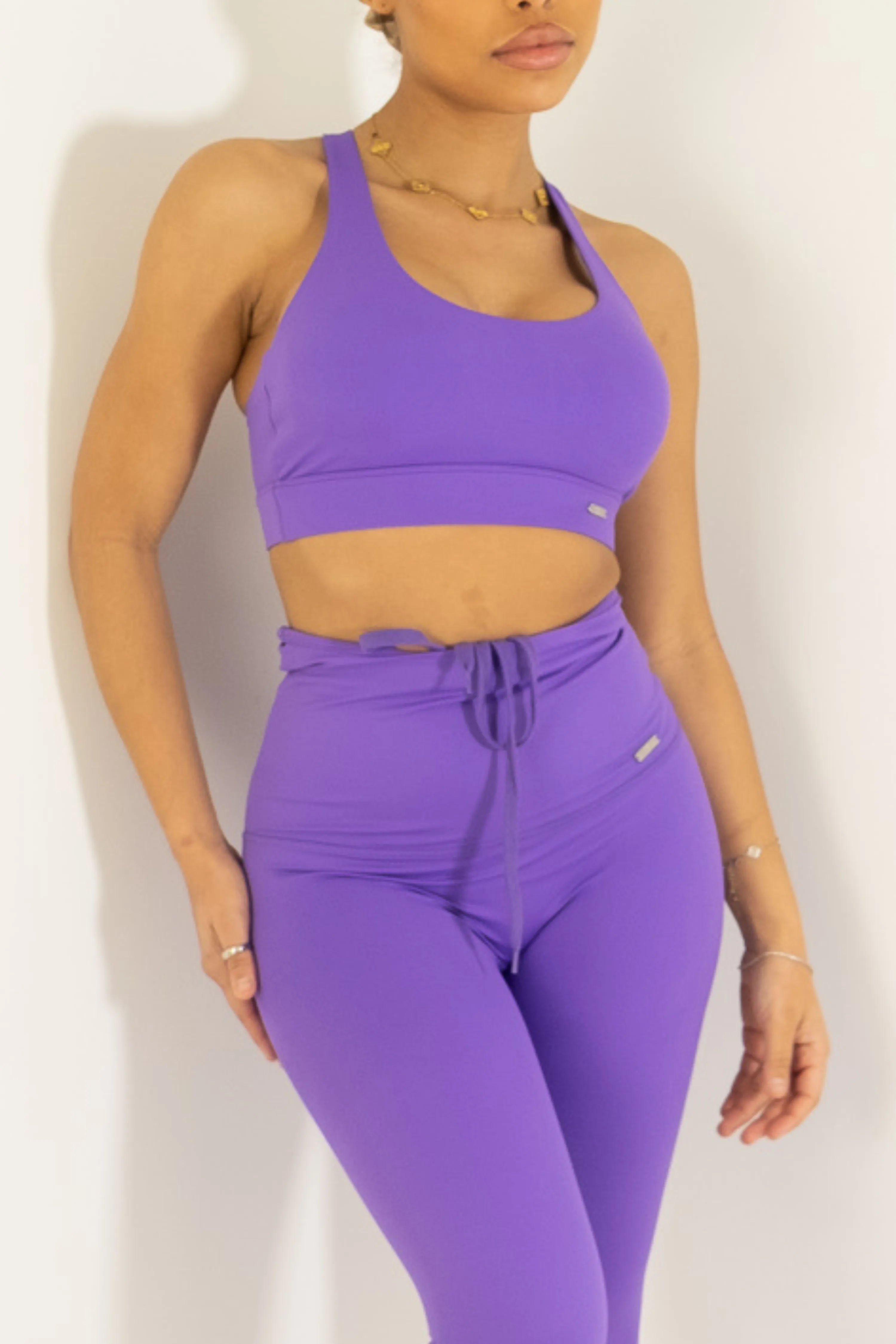 Cross Back Sports Bra Violet