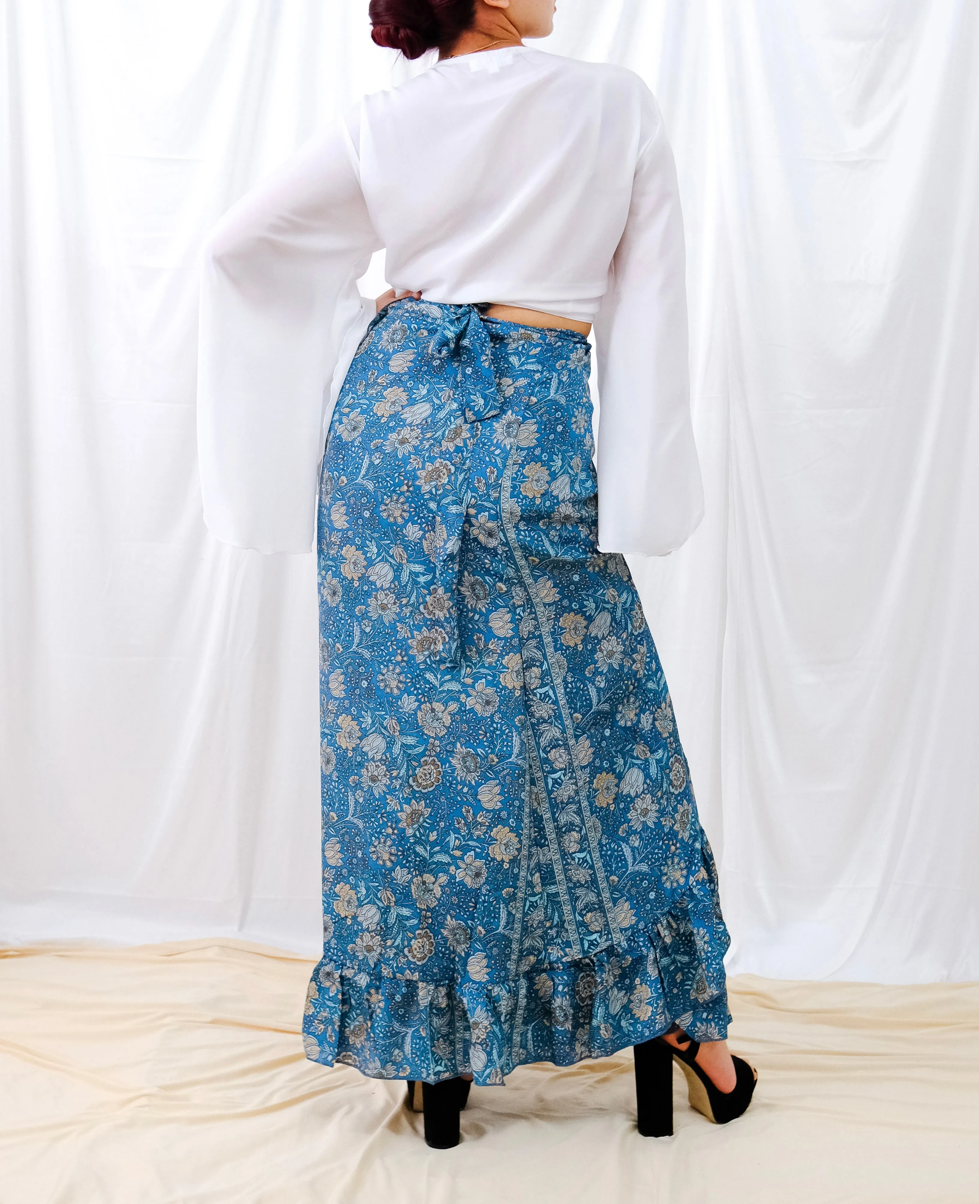 Daisy Wrap Skirt with Ruffles