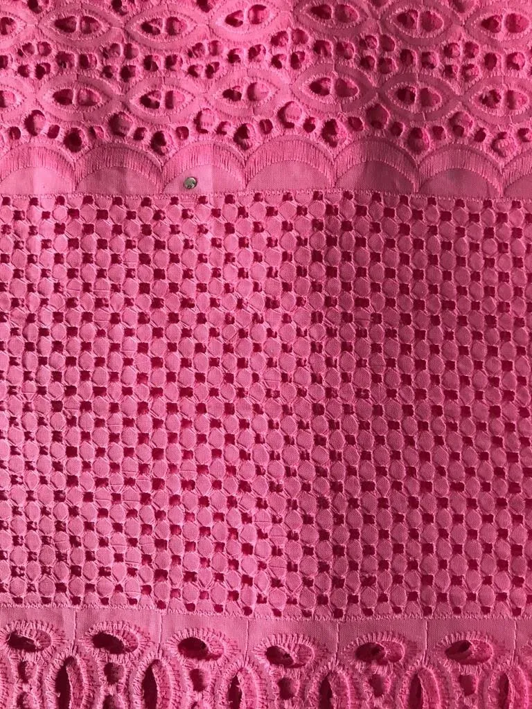 Daring Pink Lace Fabric