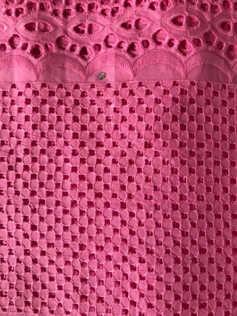 Daring Pink Lace Fabric