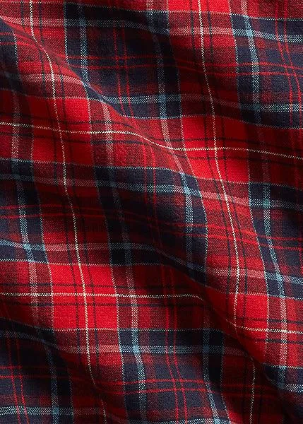 Double RL - Plaid Brushed Camp Workshirt - Red