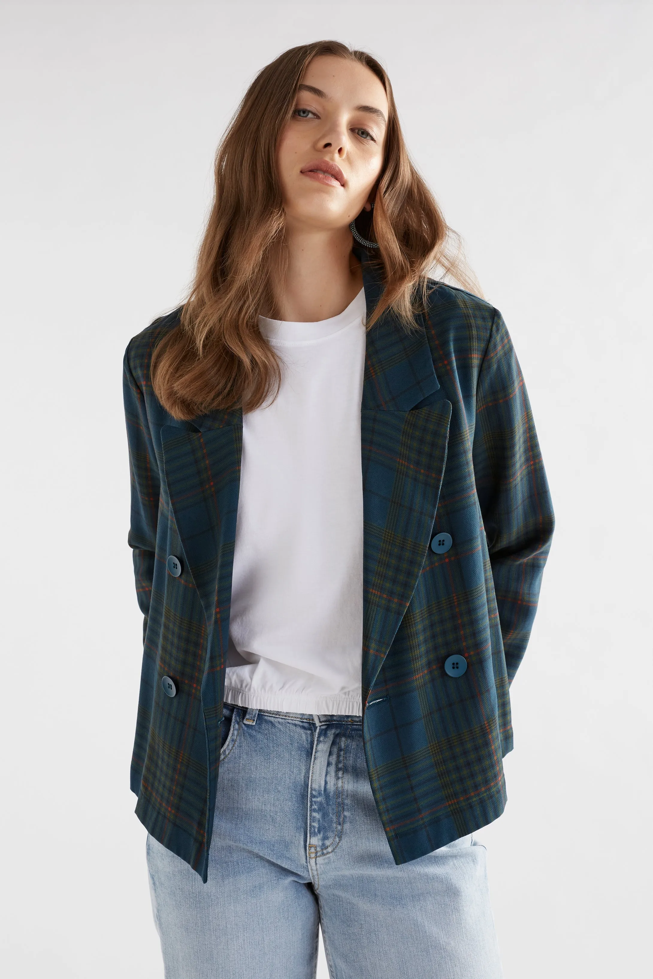 Elk The Label - Seine Jacket - Teal Plaid