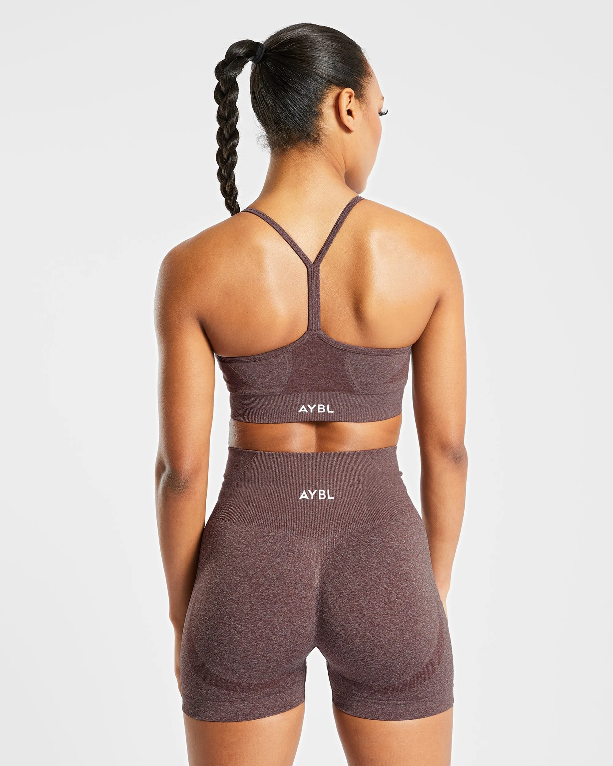 Empower Seamless Sports Bra - Brown Marl