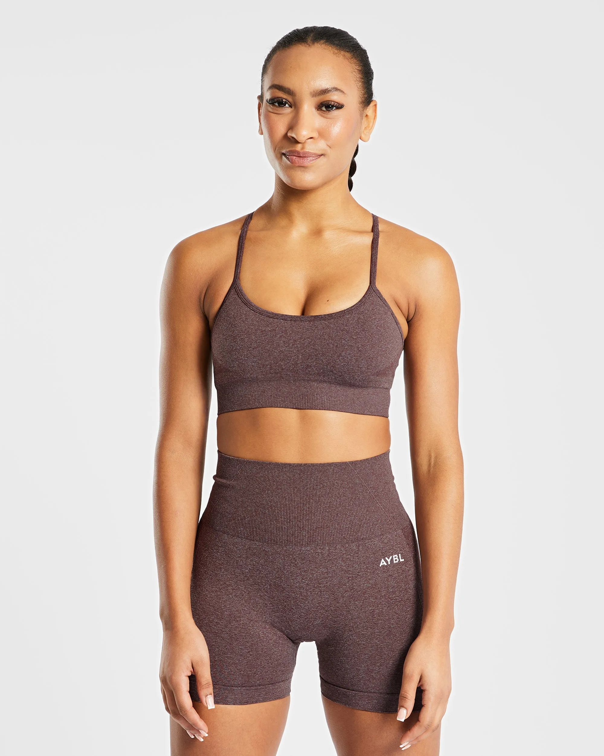 Empower Seamless Sports Bra - Brown Marl