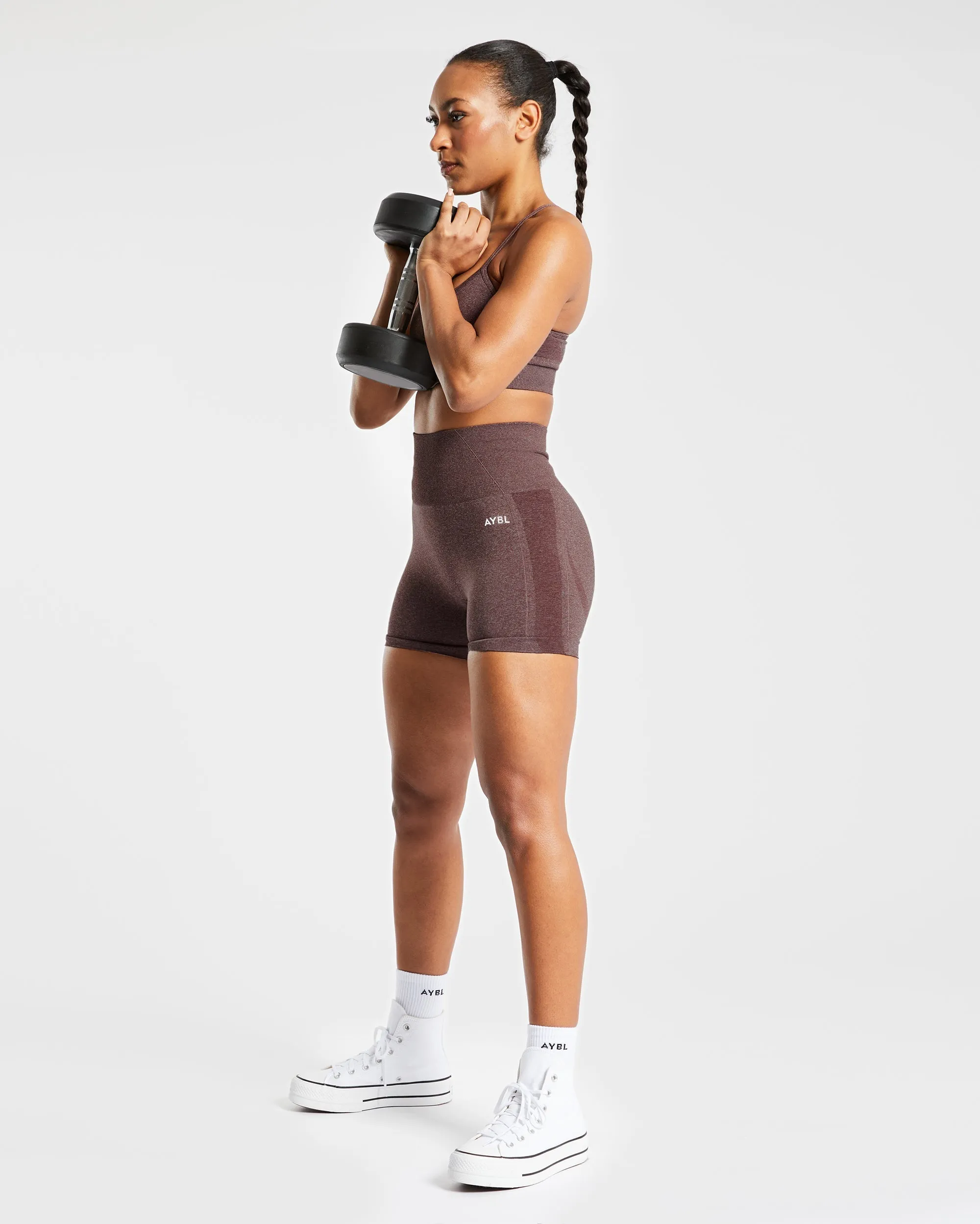 Empower Seamless Sports Bra - Brown Marl