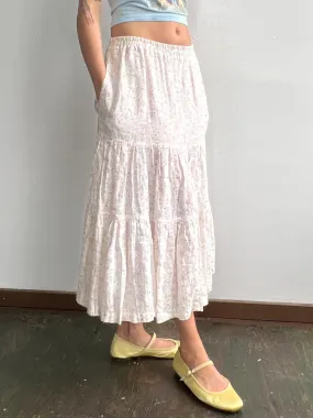 Eskandar Microfloral Linen Skirt (S)