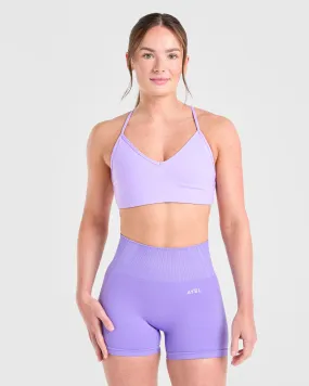 Essential Crossback Sports Bra - Pastel Purple