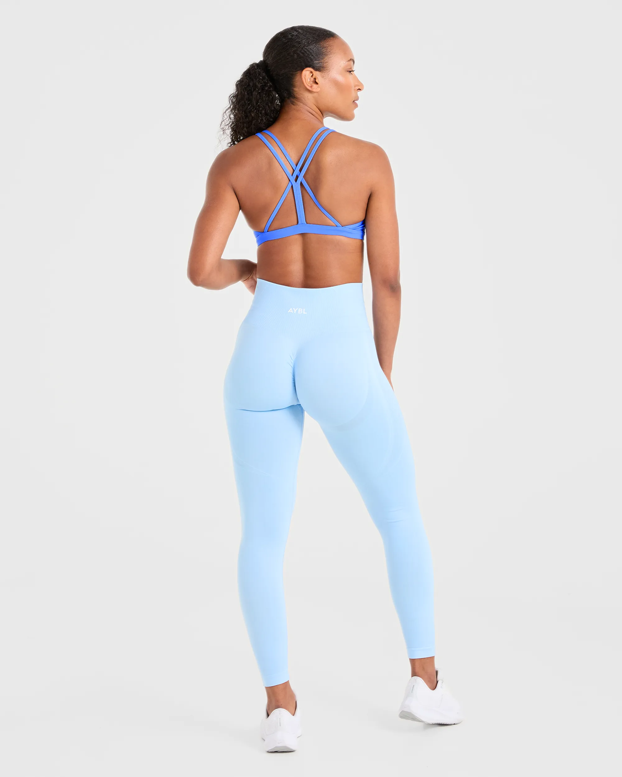 Essential Strappy Sports Bra - Summer Blue