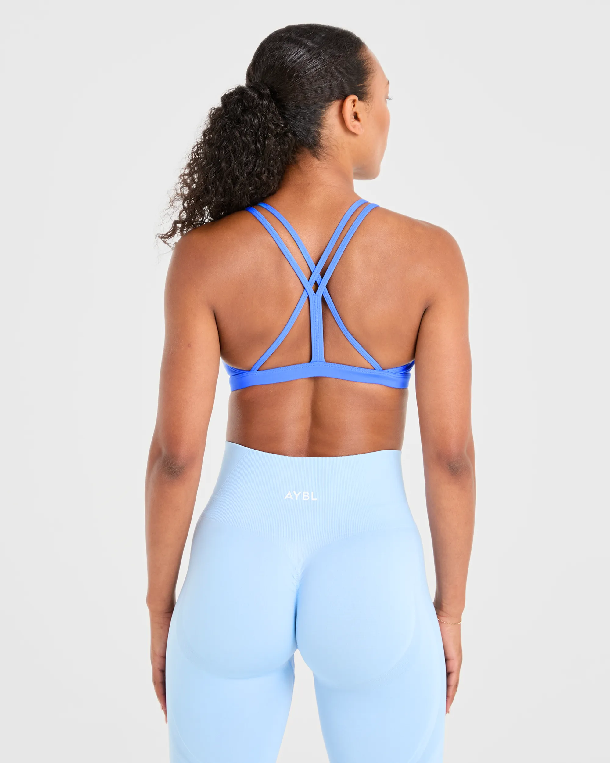 Essential Strappy Sports Bra - Summer Blue