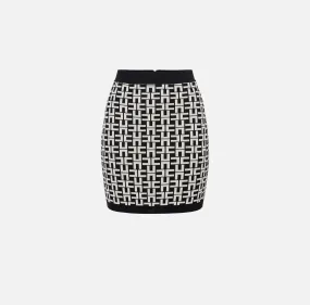 GK95Z41E2 Logo pattern jacquard skirt