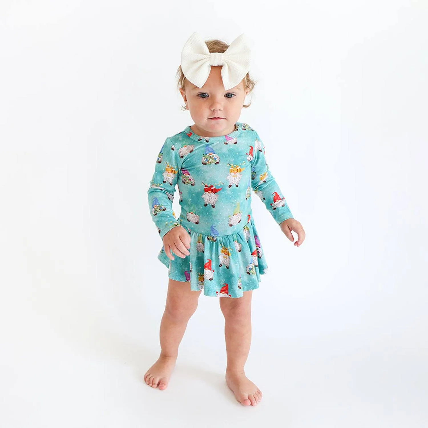 Gnomey Long Sleeve Twirl Skirt Bodysuit