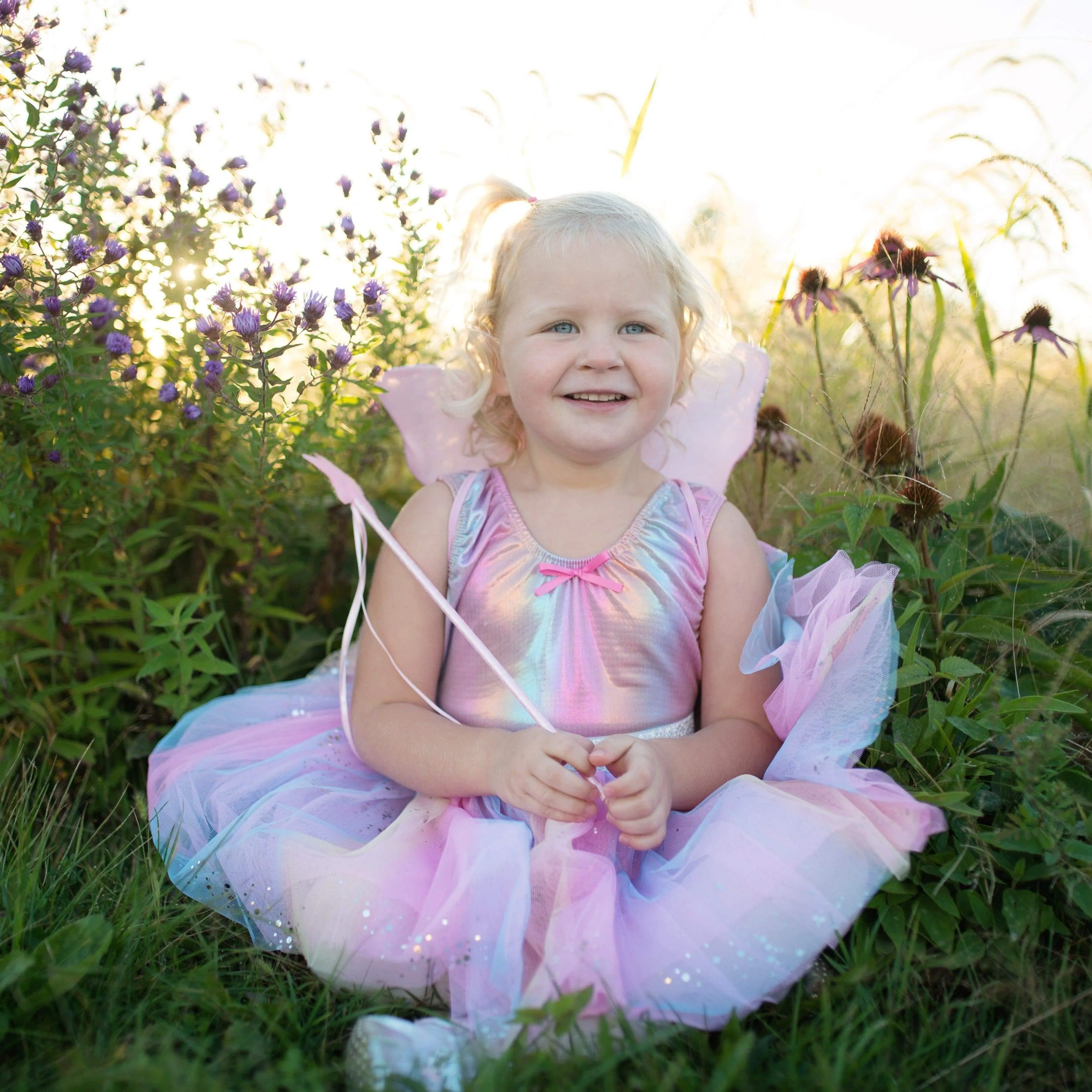 Great Pretenders Rainbow Sequins Skirt, Wings & Wand Set