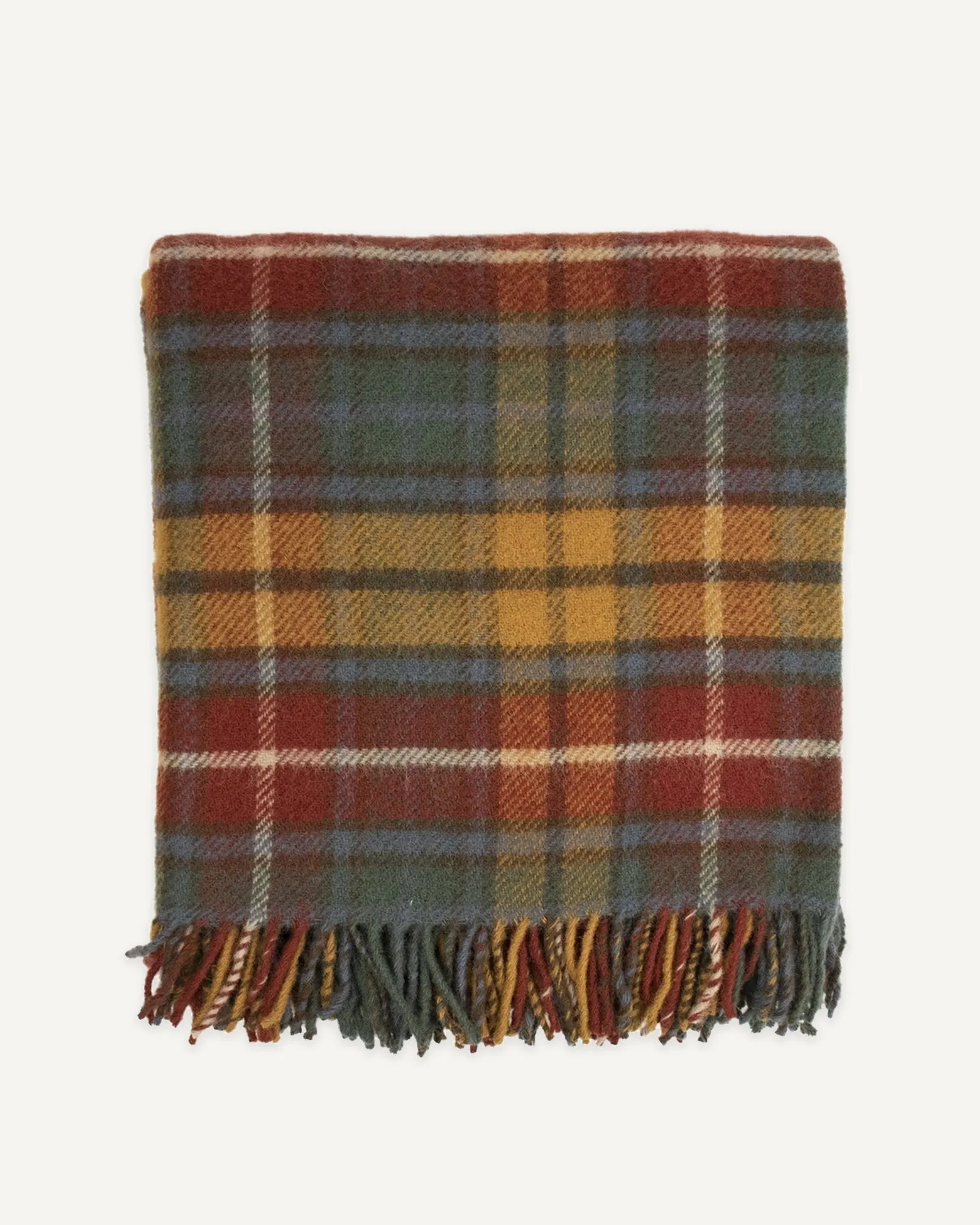 Highland Tartan Lambs Wool Plaid Fluffy Throw