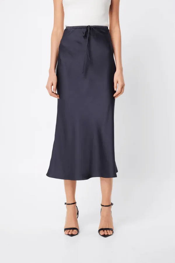 Illusion Midi Skirt Slate