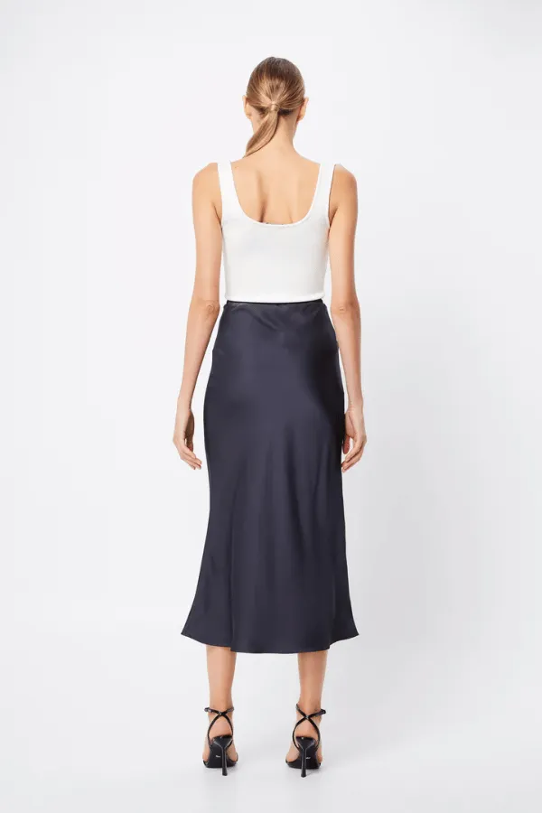 Illusion Midi Skirt Slate