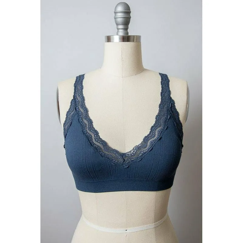 Lace Trim Padded Bralette