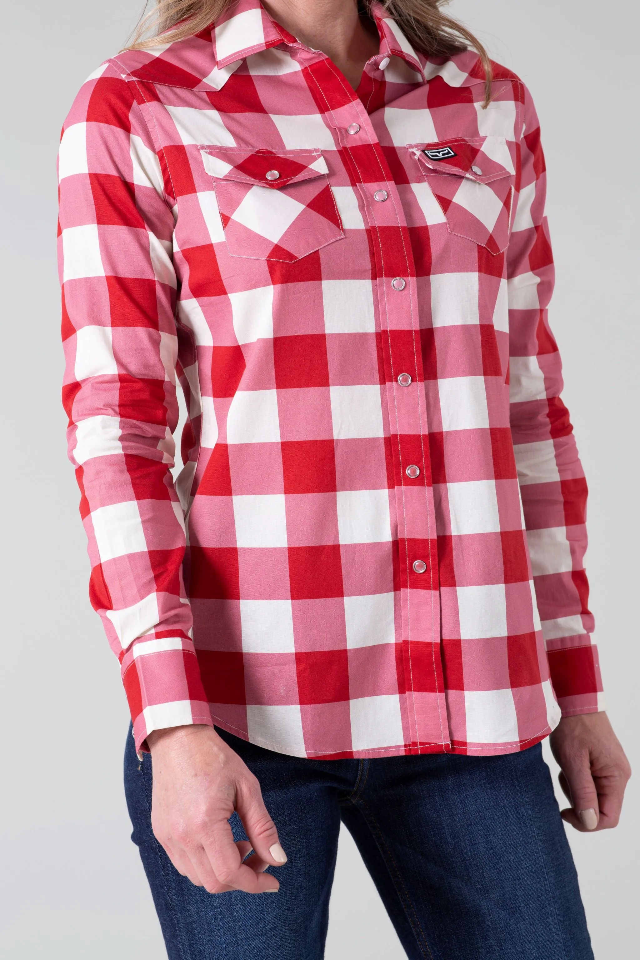 Ladies Malcom Buffalo Plaid Top