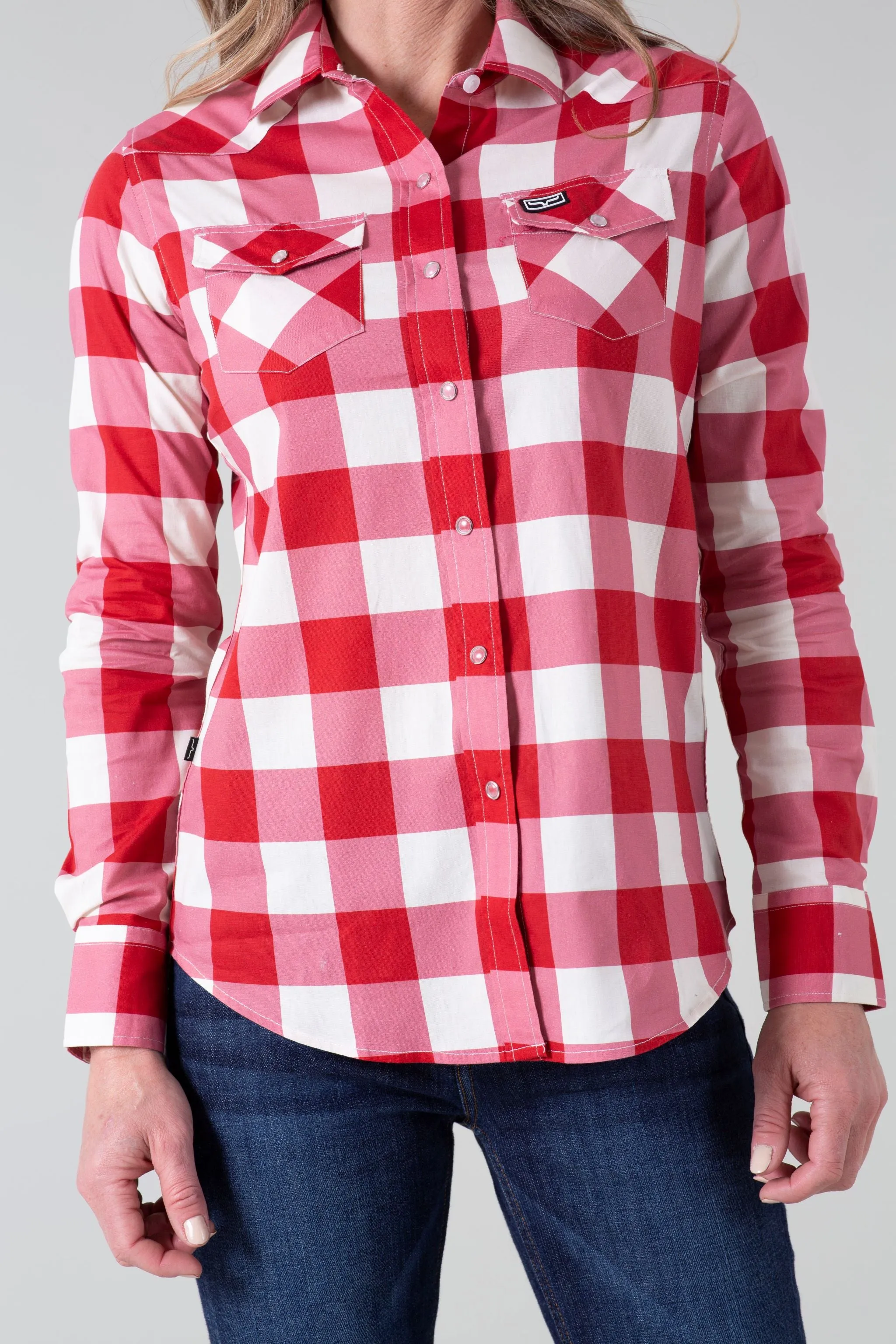 Ladies Malcom Buffalo Plaid Top